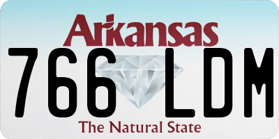 AR license plate 766LDM