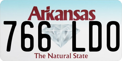 AR license plate 766LDO