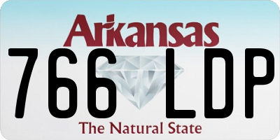 AR license plate 766LDP
