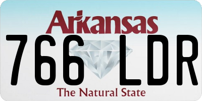 AR license plate 766LDR