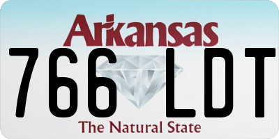 AR license plate 766LDT