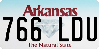 AR license plate 766LDU