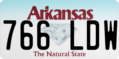 AR license plate 766LDW