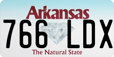 AR license plate 766LDX