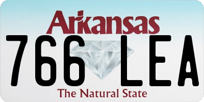 AR license plate 766LEA