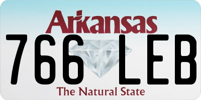 AR license plate 766LEB