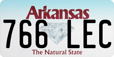 AR license plate 766LEC