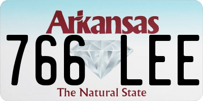 AR license plate 766LEE