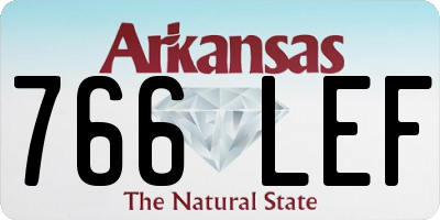 AR license plate 766LEF
