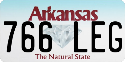 AR license plate 766LEG