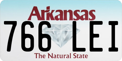 AR license plate 766LEI