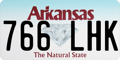 AR license plate 766LHK
