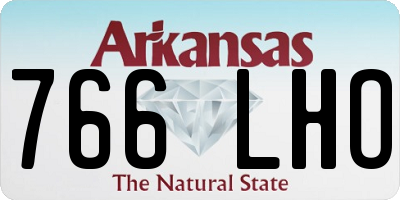 AR license plate 766LHO