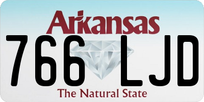 AR license plate 766LJD