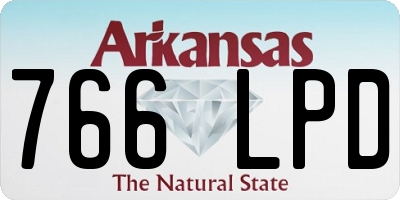 AR license plate 766LPD