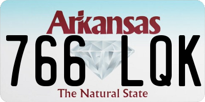 AR license plate 766LQK