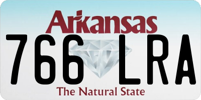 AR license plate 766LRA