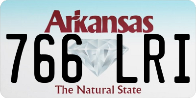 AR license plate 766LRI
