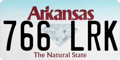 AR license plate 766LRK