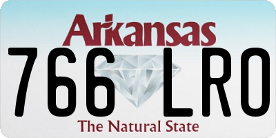AR license plate 766LRO