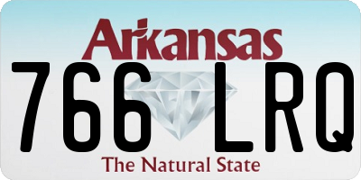 AR license plate 766LRQ