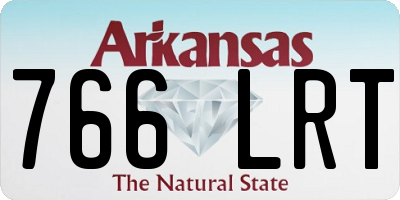 AR license plate 766LRT