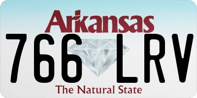 AR license plate 766LRV
