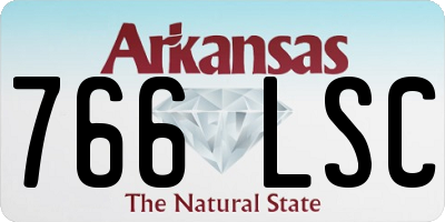 AR license plate 766LSC