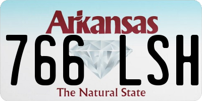 AR license plate 766LSH