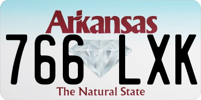 AR license plate 766LXK
