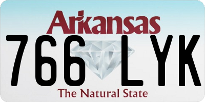 AR license plate 766LYK