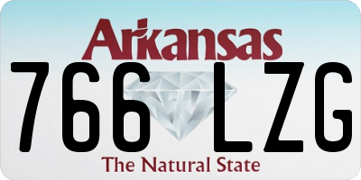 AR license plate 766LZG