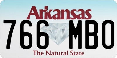 AR license plate 766MBO