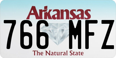 AR license plate 766MFZ