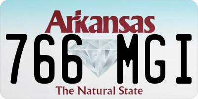 AR license plate 766MGI