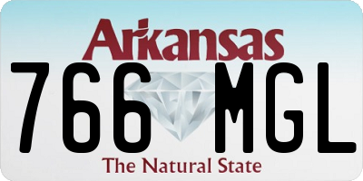 AR license plate 766MGL