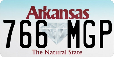 AR license plate 766MGP