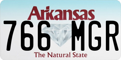AR license plate 766MGR