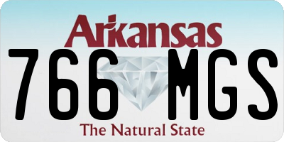 AR license plate 766MGS