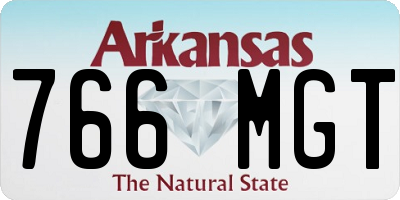 AR license plate 766MGT