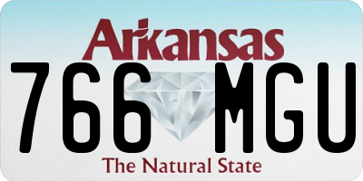 AR license plate 766MGU
