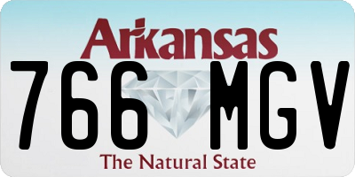 AR license plate 766MGV