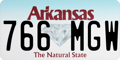 AR license plate 766MGW