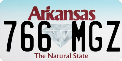 AR license plate 766MGZ