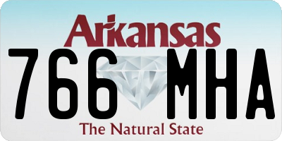 AR license plate 766MHA