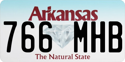 AR license plate 766MHB