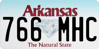 AR license plate 766MHC