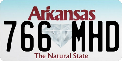 AR license plate 766MHD