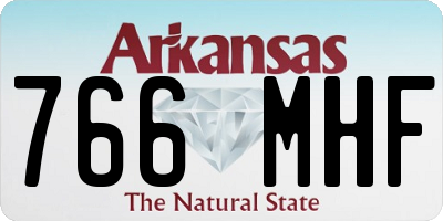 AR license plate 766MHF