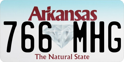 AR license plate 766MHG